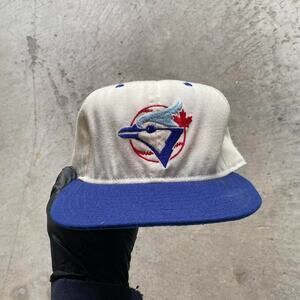 VINTAGE 80s-90s Toronto Blue Jays New Era Baseball Cap. Med-Lrg. Made in USA.